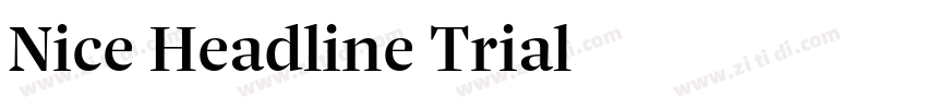 Nice Headline Trial字体转换